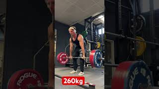 260kg deadlifts [upl. by Bernj]