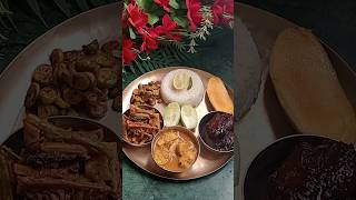 Bengali lunch thali 🍛🍛shortsyoutube ytshorts lunch bengalilunch yt [upl. by Naihr]