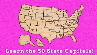 Learn the 50 United States Capitals Learn Geography United States Puzzle [upl. by Mikey]