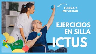 🧠 ICTUS  EJERCICIOS REHABILITACIÓN en SILLA 🪑  FUERZA y MOVILIDAD [upl. by Crescint328]