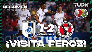 HIGHLIGHTS  Querétaro 12 Tijuana  Liga Mx AP2024  J1  TUDN [upl. by Yatnohs]