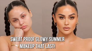 Sweat Proof Glowy Summer Makeup That Last l Christen Dominique [upl. by Dorlisa]