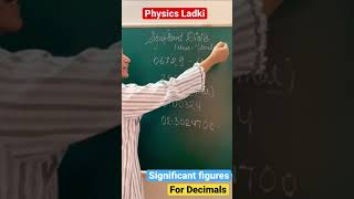 Significant figures For Decimals  class 11 physics  physics shorts  significant digits  shorts [upl. by Satsoc]