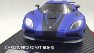 Frontiart 118 Koenigsegg Agera S Matt pearl blue [upl. by Ennylhsa]