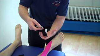 How to apply Kinesiology Taping for Tibialis Anterior Tendonopathy Anterior Shin Pain [upl. by Ledba]