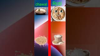 chawal vs roti facts trending comparestion chawal vs roti [upl. by Yenattirb]