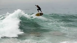 Modern Pro Skimboarding  KICKFLIP On a Wave  Raw Footage [upl. by Anifur]