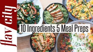 Meal Prep Master Class  10 Ingredients 5 Healthy Meal Prepping Ideas [upl. by Roth382]