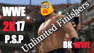 How To Get Unlimited Finishers In WWE 2K17 PSPBK WWE [upl. by Brie]