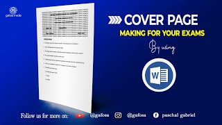 NAMNA YA KUTENGENEZA COVER PAGE YA MITIHANI [upl. by Tema]