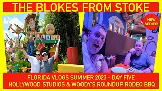 Florida Vlogs Summer 23  Day 5  Disneys Hollywood Studios amp Lunch at Woodys Roundup Rodeo BBQ [upl. by Hew]