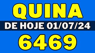 🍀Quina 6469  Resultado Quina 6469  Quina de hoje 6469 010724 [upl. by Lemmueu514]