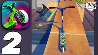 TOUCHGRIND SCOOTER Gameplay Walkthrough Part 2  Hillside Challenges iOS Android [upl. by Diskson]