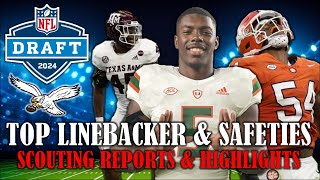 Top Linebacker amp Safety Targets for the Eagles in the 2024 NFL Draft  Eagles Draft Central [upl. by Fara]