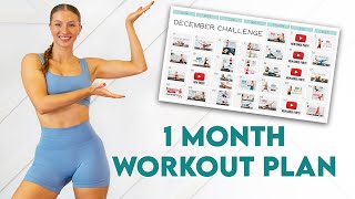 DECEMBER WORKOUT PLAN  1 Month Workout Challenge [upl. by Lusty]