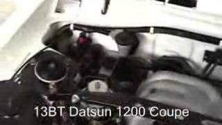 DAT13B 13B Turbo Datsun 1200 startup with no exhaust [upl. by Vary]