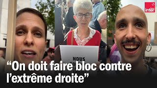 quotOn doit faire bloc contre lextrême droitequot  des électeurs de gauche au meeting du NFP [upl. by Nycila]