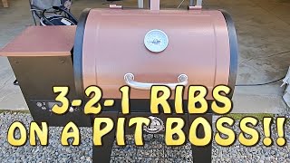 321 Ribs ON A Pit Boss Smoker  DELICIOUS [upl. by Anyela]