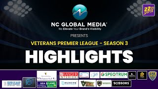 Highlights  22Yards Veterans Premier League S3  Namma Chennai Virans VS TRCC  Omega Ground [upl. by Farrand]