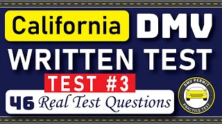 California DMV Permit Test 2024  46 Real Test Questions Set 3  DMV Driving Test  DMV Test 2024 [upl. by Eisiam722]