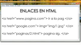 Tutorial HTML enlaces entre paginas y enlaces con imágenes BIEN explicado [upl. by Naitsabes]