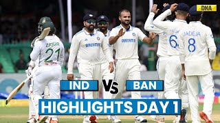 India Vs Bangladesh Highlights 2nd Test Day 1 Bangladesh On Brink Of Disaster Against India [upl. by Odessa]