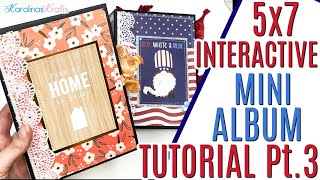 Interactive 5x7 Mini Album Tutorial Part 3 Matting the Patterned Paper Pages for a 5x7 Mini Album [upl. by Illil]