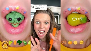 💖 TikTok POVS 💖 ASMR Satisfying Eating  Kaitlin Autumn Monique  POVs Tiktok 2024 18 [upl. by Ennylhsa]