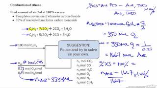 Percent Excess Air Combustion [upl. by Ariak]