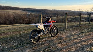 2019 KTM 450 SXF first ride [upl. by Nosyk]