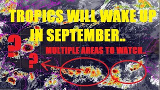 Multiple Areas To Watch In The Atlantic September to start off Active Update on the tropics [upl. by Adnerad]