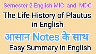 Brief History of Plautus For Semester 2 English MIC and MDC Student with short summary [upl. by Angle]