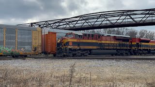 KCS Train Meet Across the Diamond In Savanna Illinois ￼￼ [upl. by Caasi]