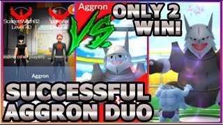 AGGRON DUO IN POKEMON GO  2 TRAINERS BEAT AGGRON RAID BOSS [upl. by Alag139]