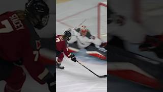 She stretches to make an INCREDIBLE shootout save hockey ottawacharge pwhl [upl. by Aerdno95]