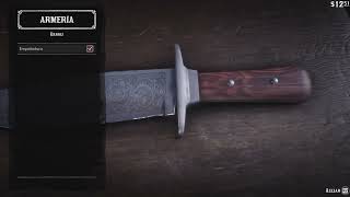 COMO GRABAR O PERSONALIZAR CUCHILLO DE CAZA EN RED DEAD REDEMPTION 2 🟢 [upl. by Seuqcaj]