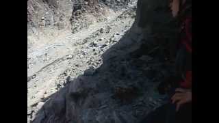 Rock falling in Grand Couloir Mont Blanc [upl. by Landes]