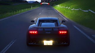 New Lamborghini Gallardo TWIN TURBO insane sound  GT7 Eiger Nordwand reverse [upl. by Sturrock]