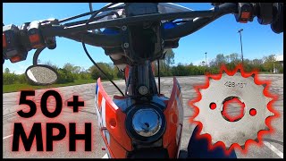 Apollo 125 Supermoto Test Ride  New Sprocket Setup 50 MPH [upl. by Bubalo542]