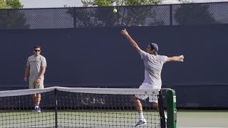 Roger Federer Serve In Super Slow Motion 3  2013 Cincinnati Open [upl. by Ghiselin]