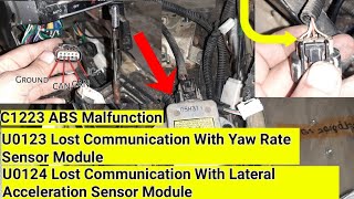 How To Lexus C1223U0123U0124 ABS Malfunction Lost Communication With YAW Rate Sensor Module [upl. by Ranzini810]