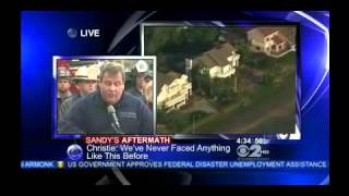 Governor Christie Thursday Afternoon Briefing On Hurricane Sandy [upl. by Emiaj]