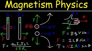 Magnetism Magnetic Field Force Right Hand Rule Amperes Law Torque Solenoid Physics Problems [upl. by Leverett]