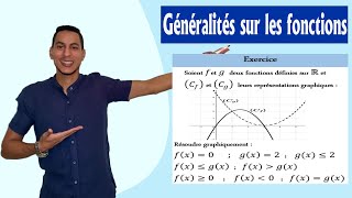 généralités sur les fonctions 1 bac exercices  resolution graphique equation et inequation fonction [upl. by Lopes]