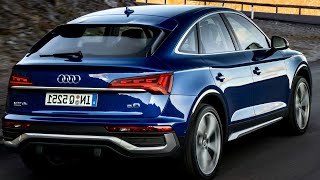 All new 2021 Audi Q5 Sportback Navarra Blue Metallic  First Look Luxury SUV Coupe [upl. by Jillian]