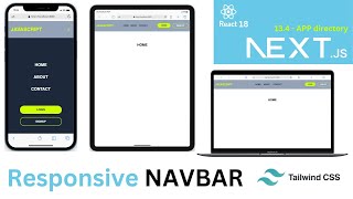 Next JS Responsive Navbar using tailwind CSS [upl. by Arodoet]