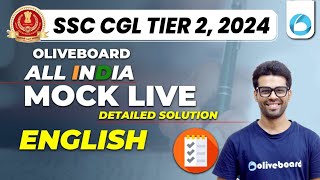 Oliveboard 30 Nov  1 Dec SSC CGL Tier 2 Live Mock Test With Solutions  SSC CGL English Mock Test [upl. by Lenhart]