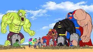 Team Superman Spiderman Batman rescue Hulk From ZomBies Development  Mysterious Evolution  FUNNY [upl. by Stricklan264]