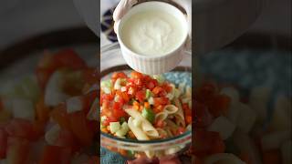 Healthy Boiled Pasta Salad with Yogurt Dressing  Quick amp Creamy [upl. by Ericha27]