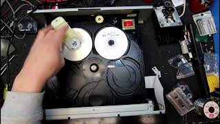 Sony CDCP325M 5 Disc CD Player Not Reading Discs Complete Disassembly to Make One Good Machine [upl. by Eddana]